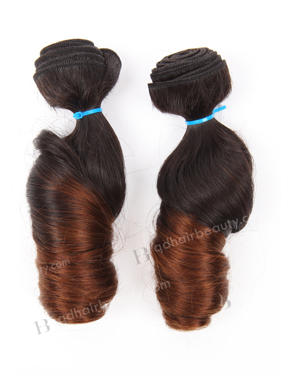 Double Draw 10'' Peruvian Virgin Loose Spiral Curl T-natural/30# Color Human Hair Wefts WR-MW-144