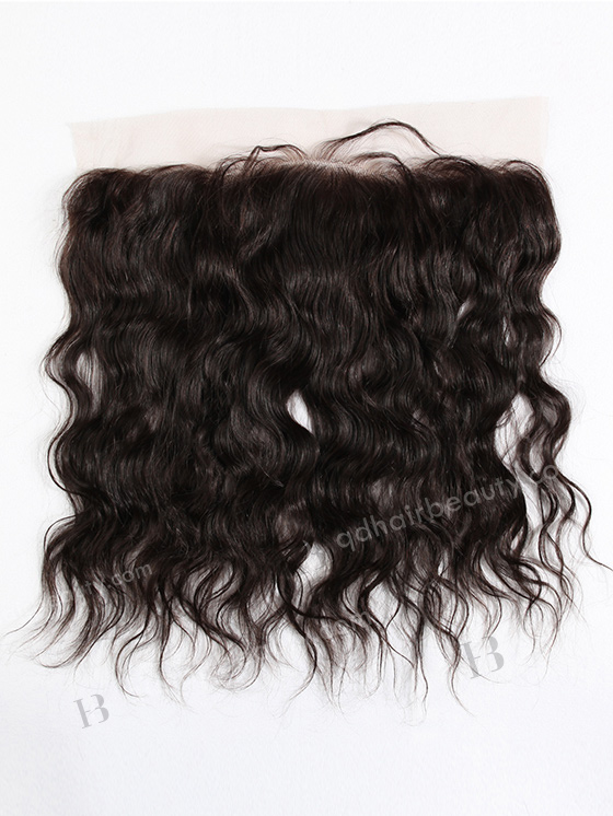 In Stock Indian Remy Hair 14" Natural Wave Natural Color Lace Frontal SKF-040