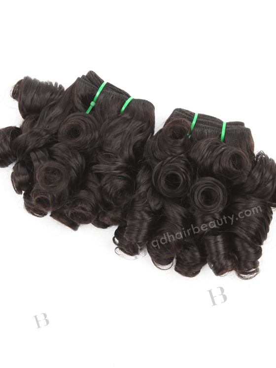 5A Grade Double Draw Peruvian Hair Weave 12" Curl as picture  WR-MW-191