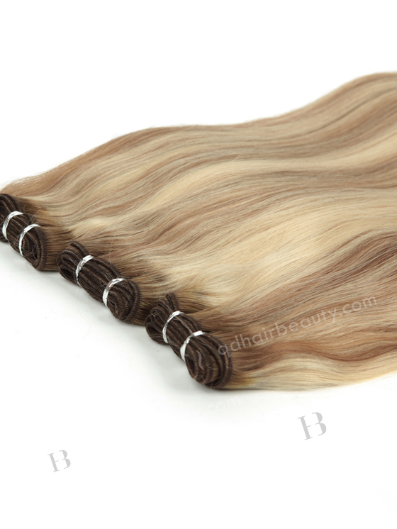 T Color And Highlight Color 100% European Virgin 14" Hair Weaves WR-MW-183