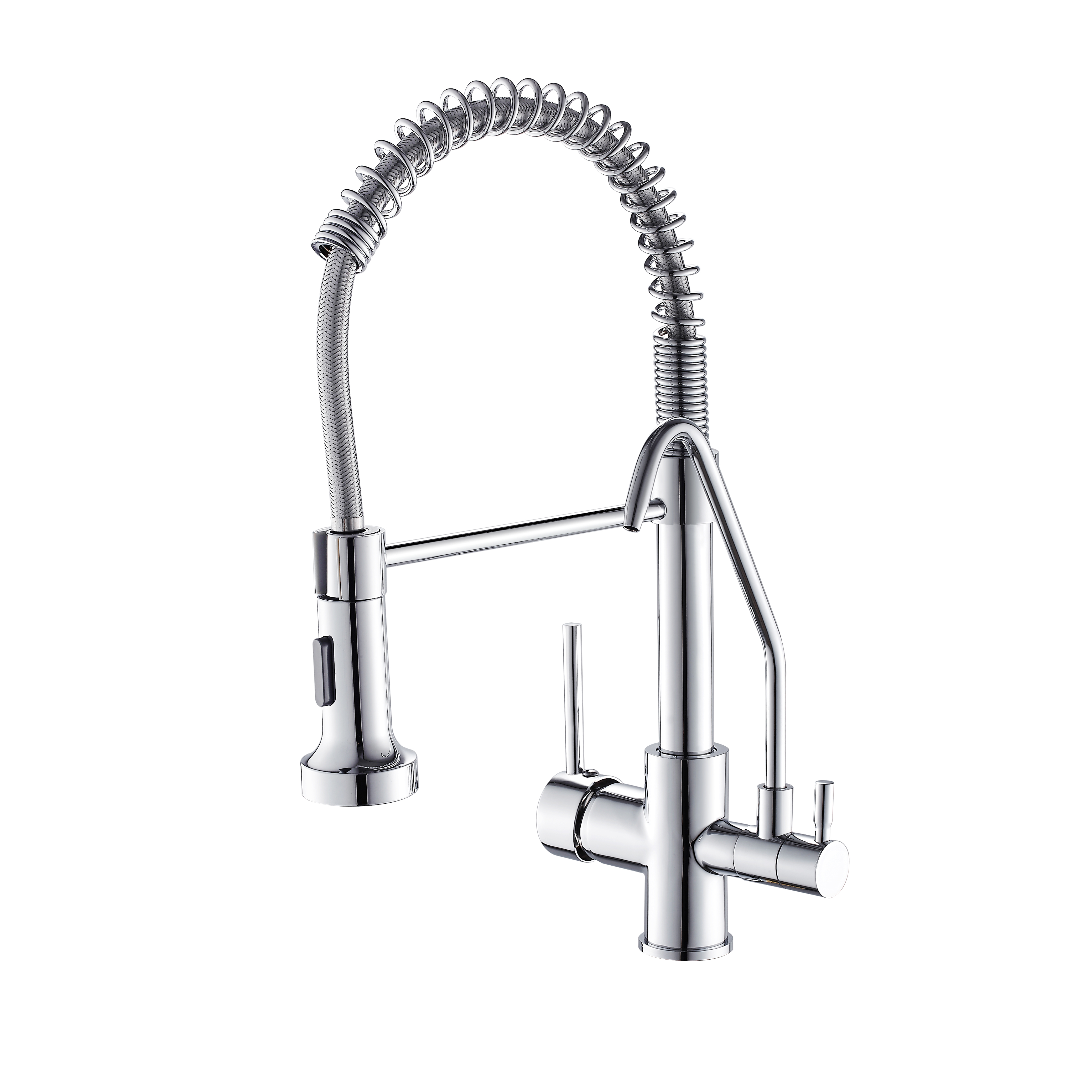 FLG hot sale pull down chrome brass purified kitchen faucets 