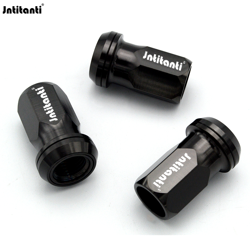 Jntitanti open end customized color Gr.5 titanium wheel nut hub M12*1.25MM