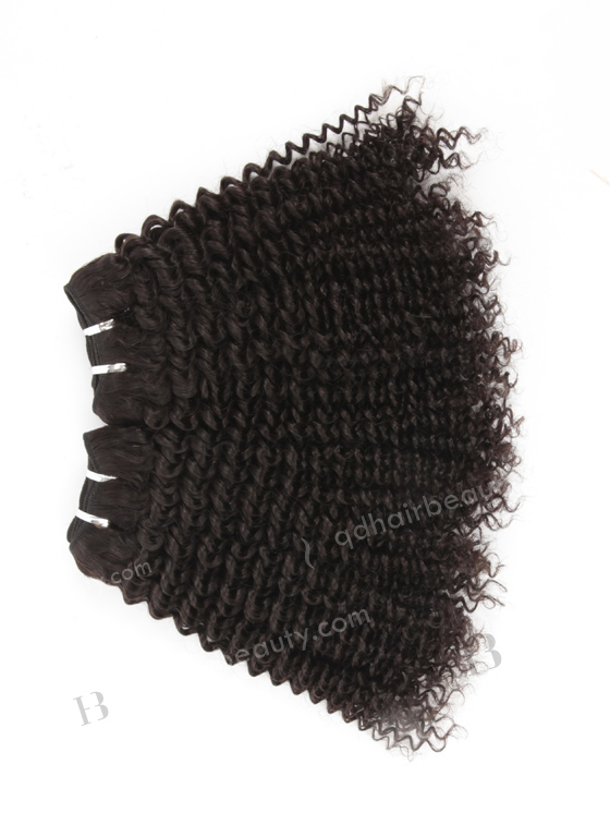 In Stock Brazilian Virgin Hair 14" Kinky Curl Natural Color Machine Weft SM-4100