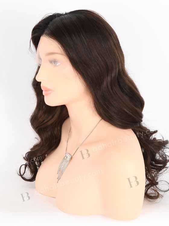 In Stock European Virgin Hair 20" Beach Wave T1/3# With 1# Highlights Color Lace Front Wig RLF-08037