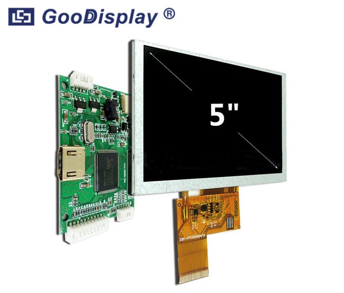 5寸TFT彩色液晶显示模组 HDMI树莓派转接板驱动液晶模块 GDTE050A1-4