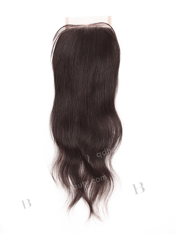 In Stock Chinese Virgin Hair 14" Natural Straight Natural Color Top Closure STC-294