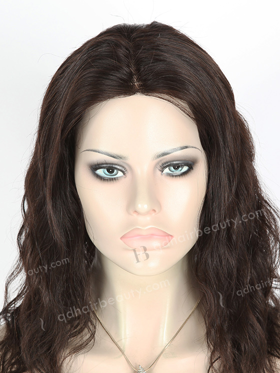 In Stock Chinese Virgin Hair 14" Natural Wave Natural Color Full Lace Glueless Wig GL-07011