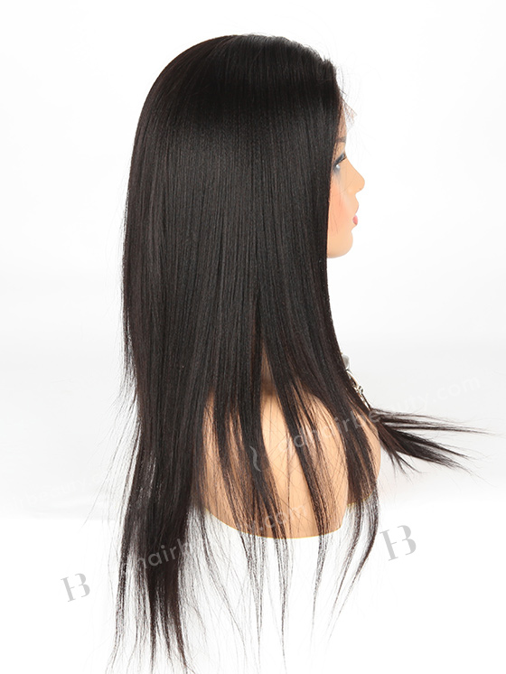 In Stock Brazilian Virgin Hair 20" Light Yaki Color 1b# Full Lace Wig FLW-04244