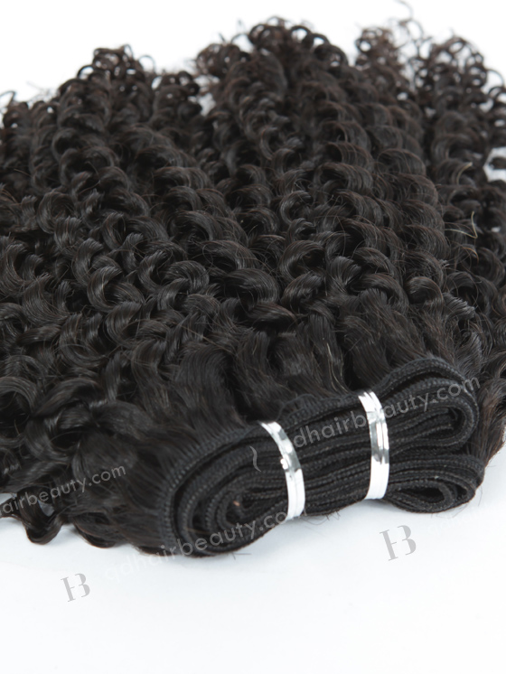 In Stock Brazilian Virgin Hair 16" 7mm Curl Natural Color Machine Weft SM-4107