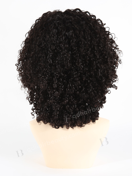 In Stock Indian Remy Hair 12" All One Length Tight Pissy Natural Color 4"×4" Lace Closure Wig CW-01028