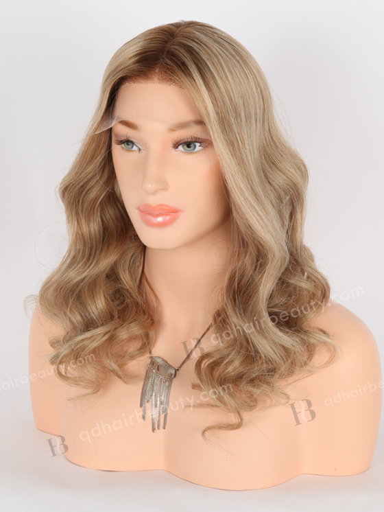 In Stock European Virgin Hair 16" Beach Wave B116 Color Lace Front Wig RLF-08011