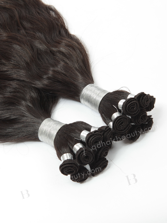 In Stock Brazilian Virgin Hair 14" Natural Wave Natural Color Hand-tied Weft SHW-010