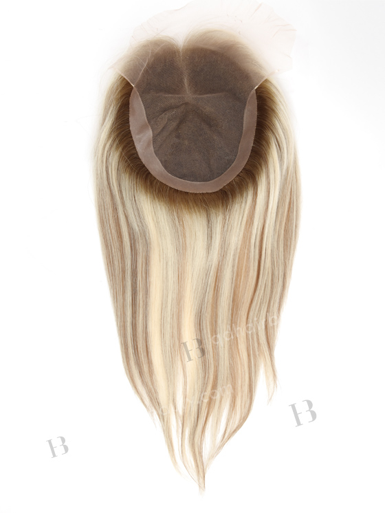 Highlight Color 14'' European Virgin Human Hair Swiss Lace Toppers WR-TC-083