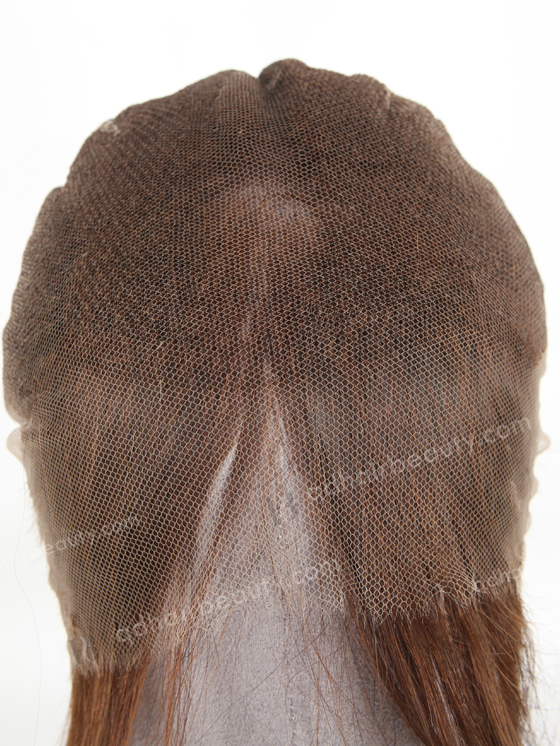 Brown color 3# 22'' European Virgin Hair Straight Full Lace Wigs WR-LW-127