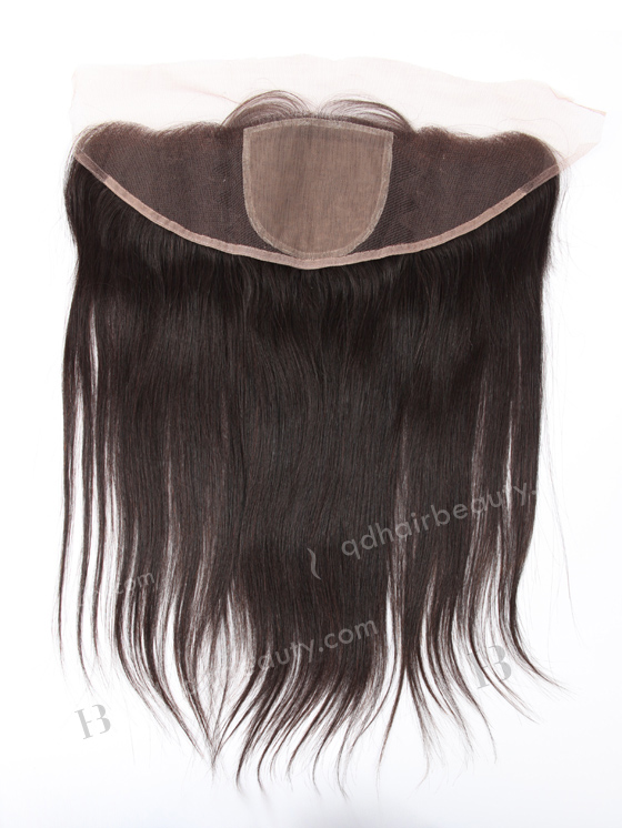 In Stock Indian Virgin Hair 16" Straight Natural Color Silk Top Lace Frontal SKF-067