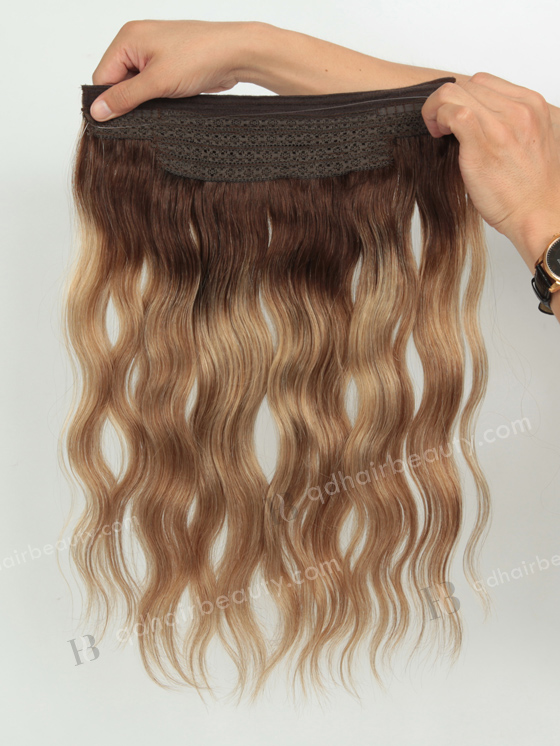 Top Quality Natural Wave Invisible Headband Wire Clip in Halo Hair Extensions WR-HA-002