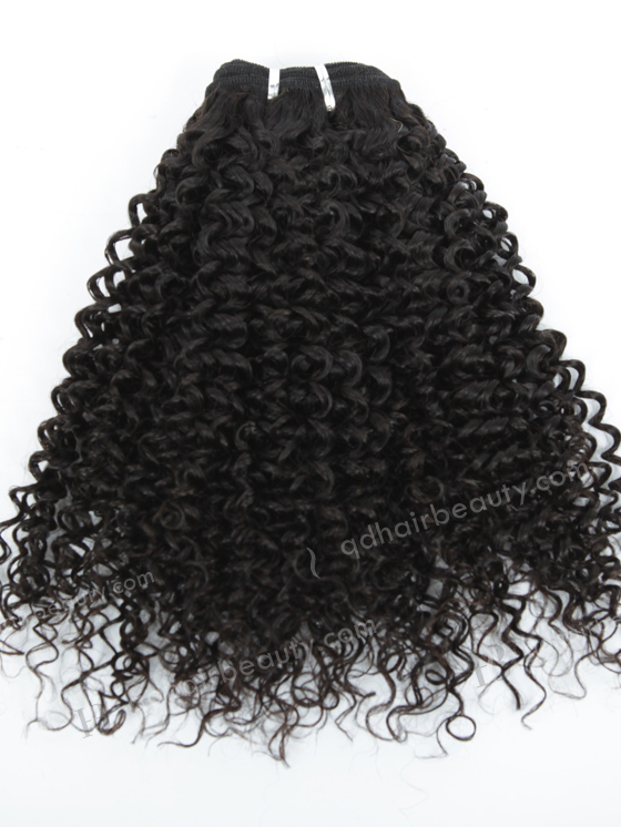 In Stock Brazilian Virgin Hair 16" 7mm Curl Natural Color Machine Weft SM-4107