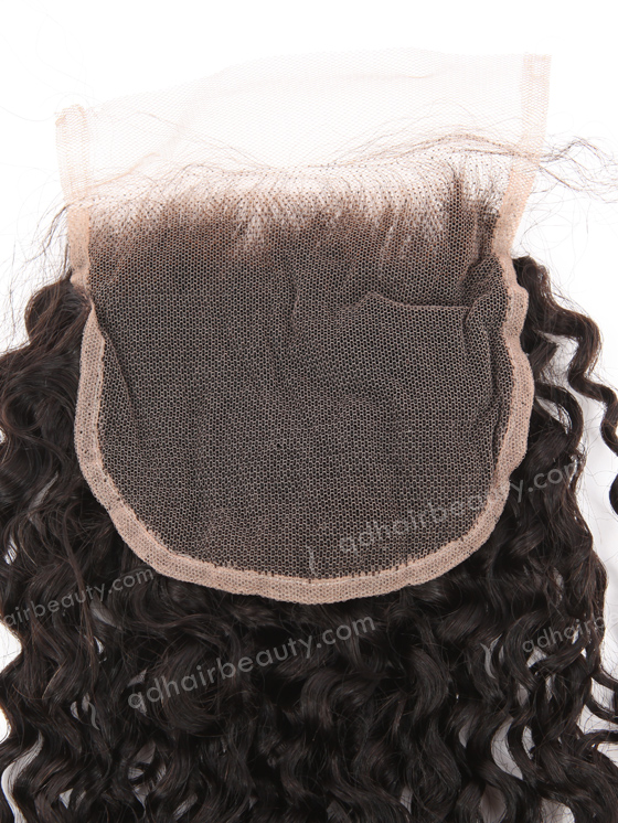 In Stock Indian Remy Hair 26" 12mm Curl Natural Color Top Closure STC-410