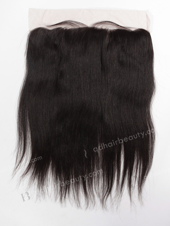 In Stock Indian Remy Hair 16" Light Yaki Natural Color Lace Frontal SKF-071