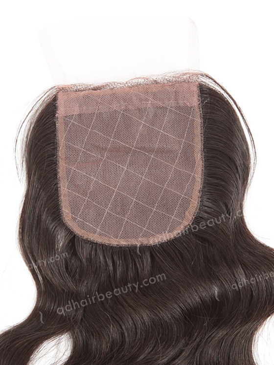 In Stock Brazilian Virgin Hair 16" Natural Wave Natural Color Silk Top Closure STC-47