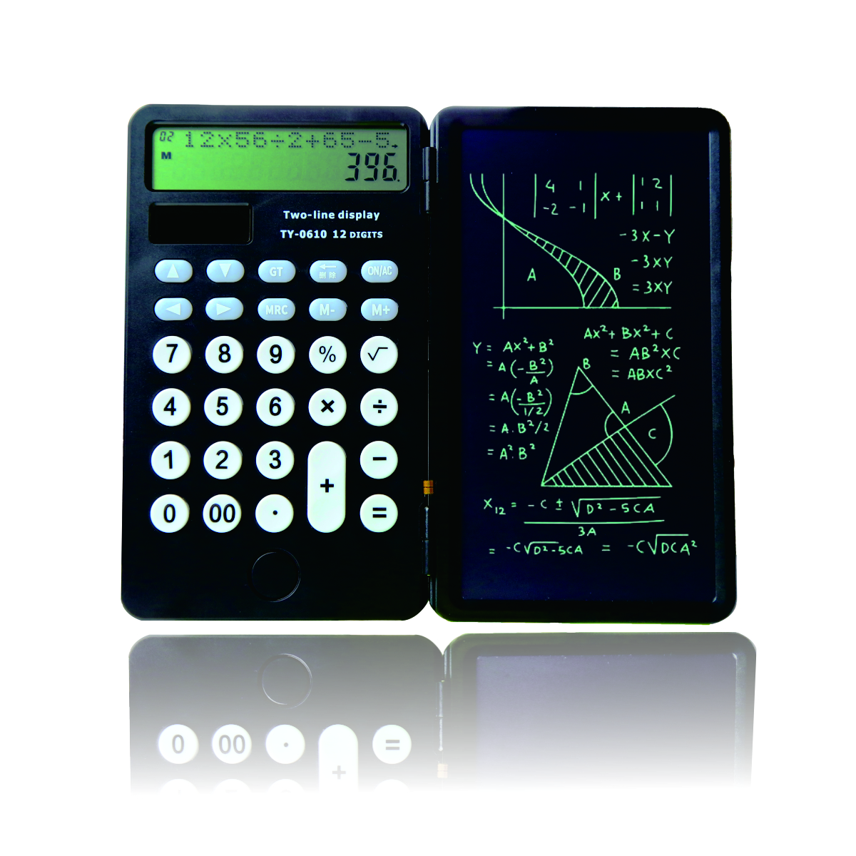 TY-0610双行双电源手写板计算器