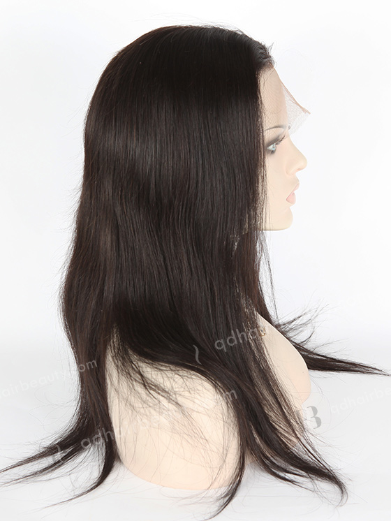 In Stock Indian Remy Hair 18" Straight Natural Color Full Lace Wig FLW-01354