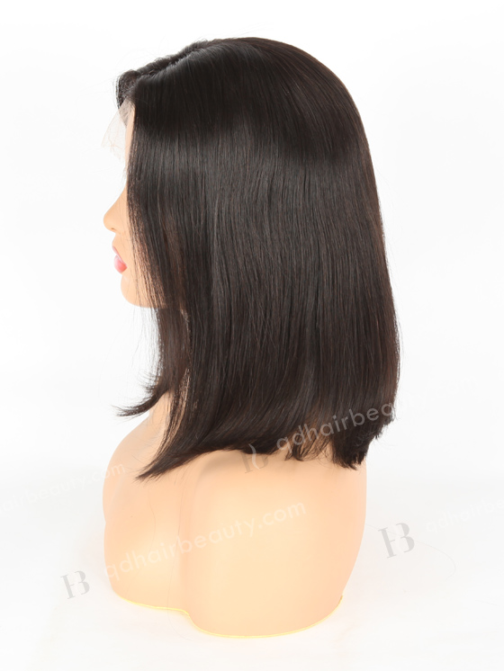 In Stock Indian Remy Hair 12" Bob Straight Natural Color 5"×5" HD Lace Closure Wig CW-01023