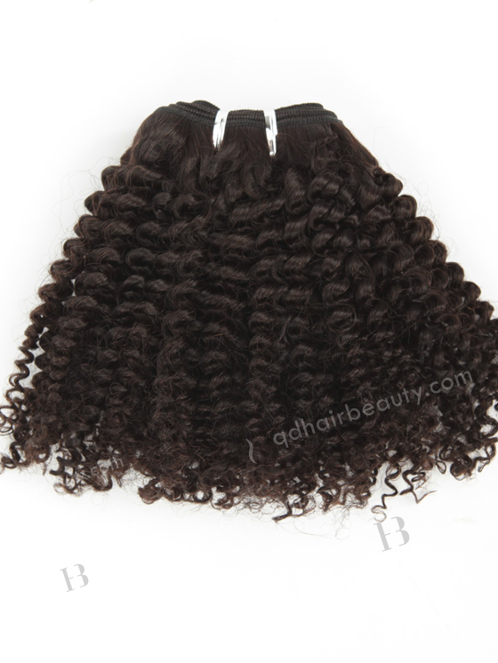 In Stock Brazilian Virgin Hair 10" Afro Curl 4mm Natural Color Machine Weft SM-486