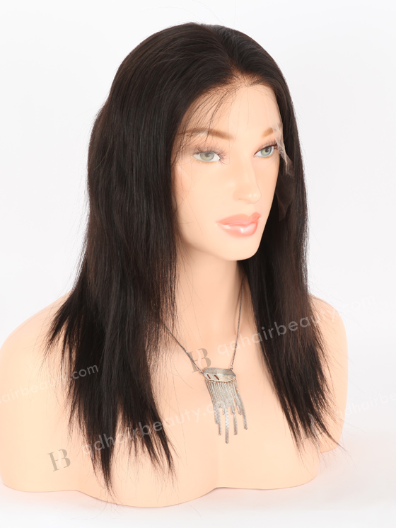 In Stock Indian Remy Hair 12" Straight Natural Color HD Lace Front Wig LLF-01015