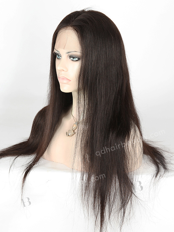 In Stock Indian Remy Hair 22" Straight Natural Color Full Lace Wig FLW-01623