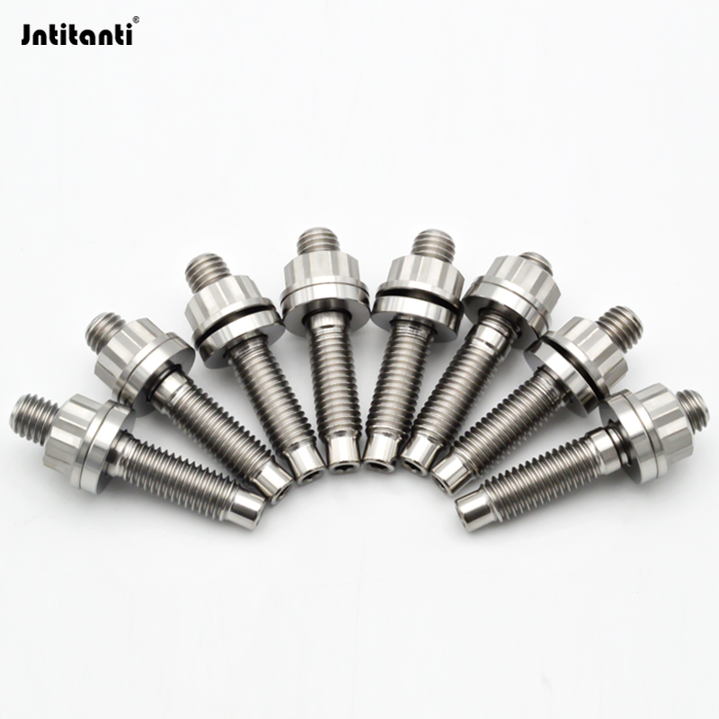 Jntitanti Gr.5 Exhaust Manifold wheel stud with nut and washer M8*1.25*45mm
