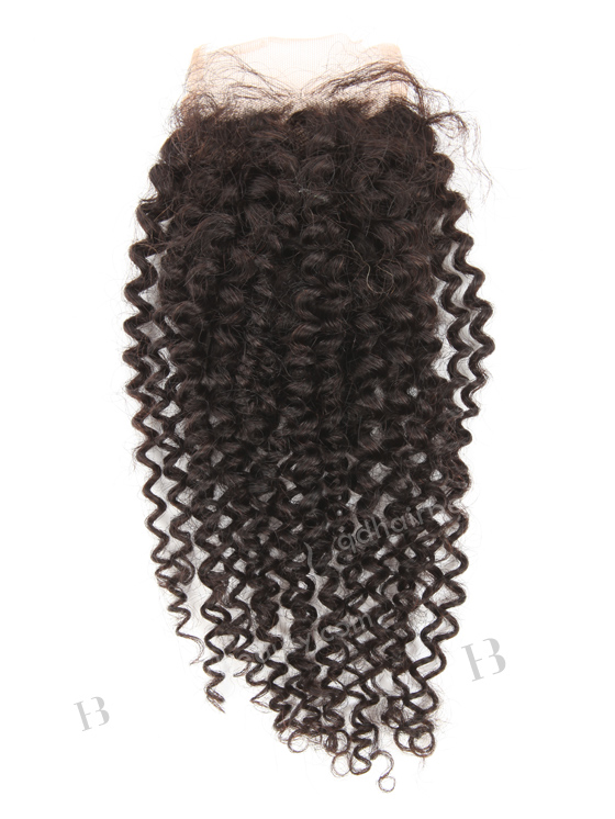  In Stock Indian Remy Hair 12" 7mm Curl Natural Color Top Closure STC-404