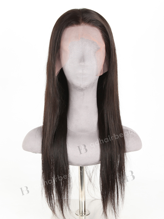 In Stock Indian Remy Hair 20" Straight Natural Color Lace Front Wig LLF-01006