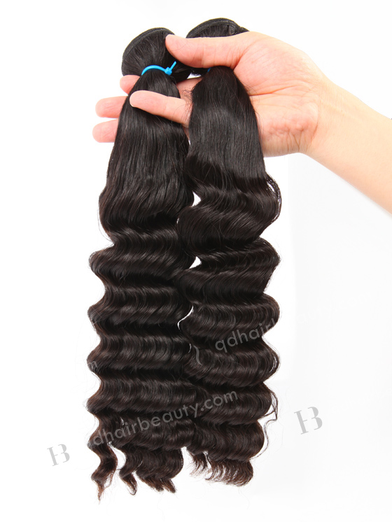 Double Draw 20'' Peruvian Virgin Deep Body Wave Natural Color Human Hair Wefts WR-MW-142