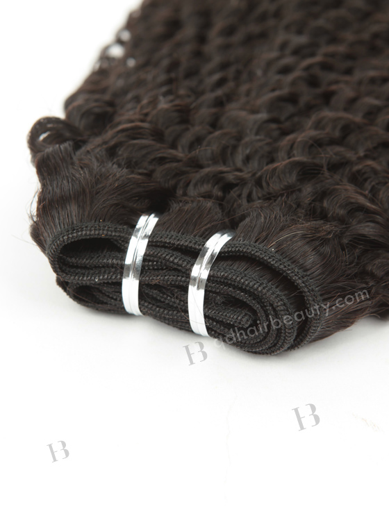 In Stock Brazilian Virgin Hair 18" Kinky Curl Natural Color Machine Weft SM-4102