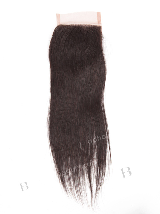 In Stock Brazilian Virgin Hair 12" Straight Natural Color Top Closure STC-265