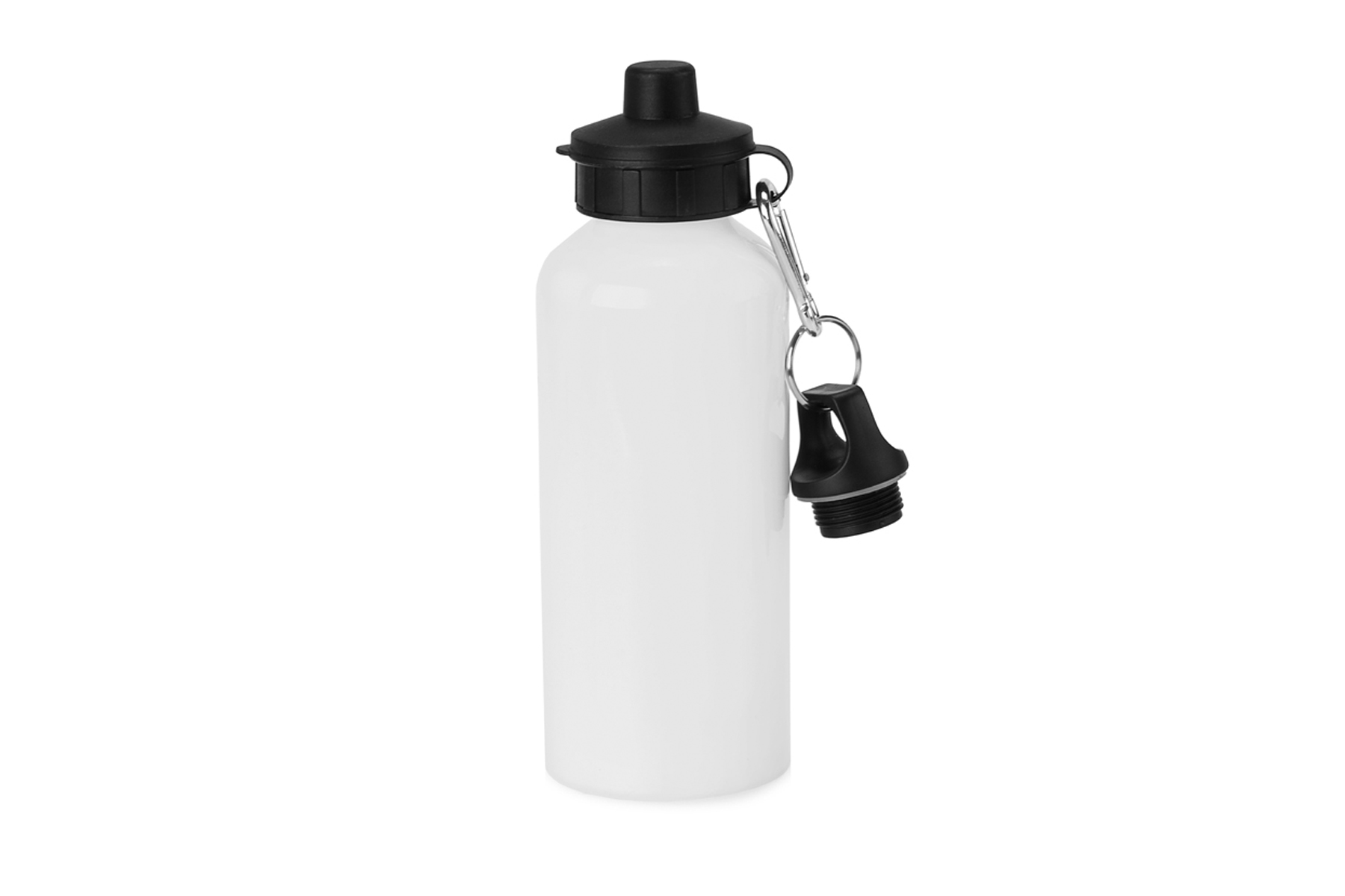 600ml Aluminum White Sport Water Bottle