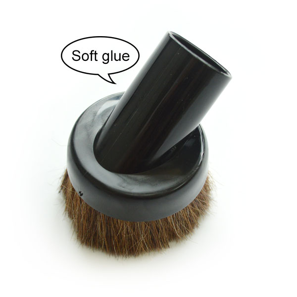 Vacuum Cleaner Parts of Small Mini Round Soft Glue Cleaning Brush With Horse Hair