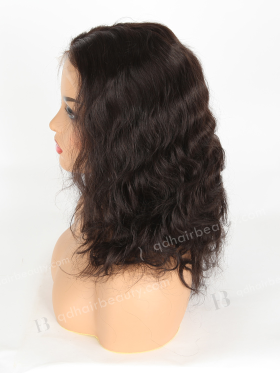 In Stock Indian Remy Hair 14" Body Wave 2# Color Full Lace Wig FLW-01114