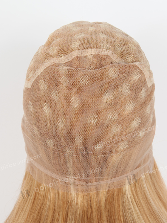 In Stock Brazilian Virgin Hair 18" Straight 10/12# Evenly Blended with 613# Highlights Color Silk Top Full Lace Wig STW-415