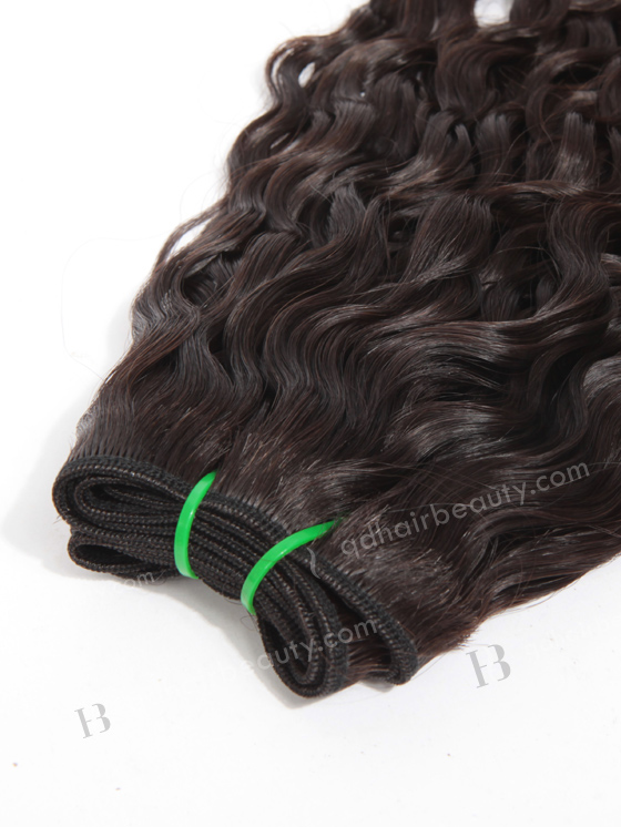 In Stock Brazilian Virgin Hair 18" Natural Curly Natural Color Machine Weft SM-088