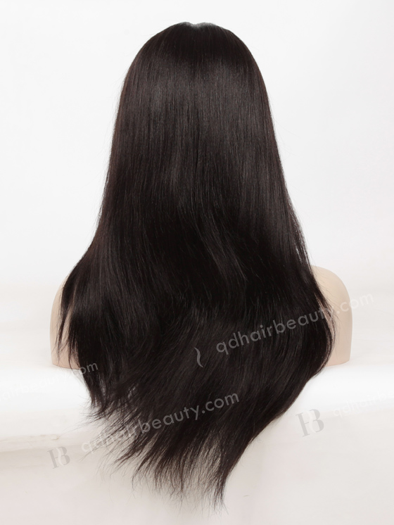 In Stock Indian Remy Hair 16" Light Yaki 1B# Color Full Lace Wig FLW-01234