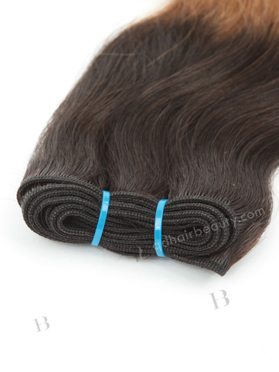 In Stock 7A Peruvian Virgin Hair 12" Double Drawn Straight With Roll Curl Tip T-Natural Color/10# Machine Weft SM-6106