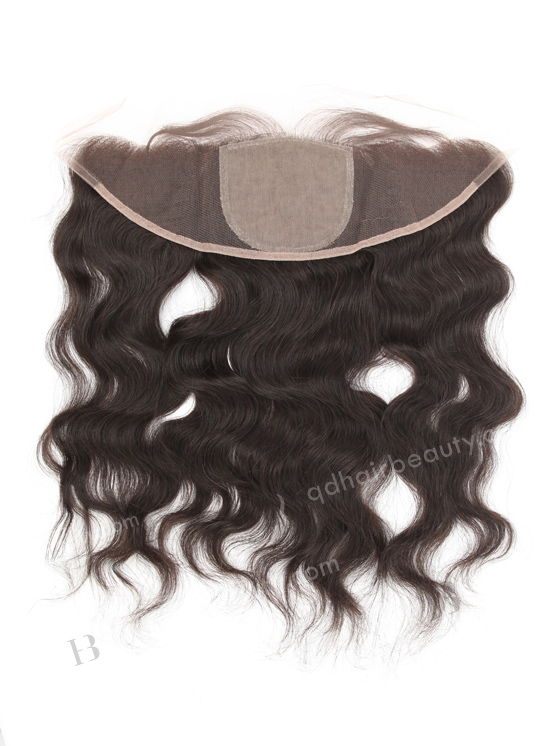 Indian Remy Hair 16" Natural Wave Natural Color Silk Top Lace Frontal WR-LF-019