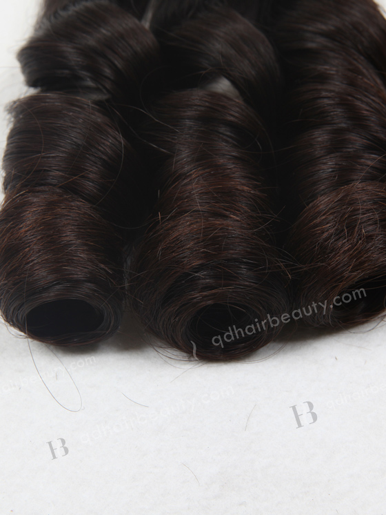 In Stock 7A Peruvian Virgin Hair 22" Double Drawn Straight with Spiral Curl Tip Natural Color Machine Weft SM-648
