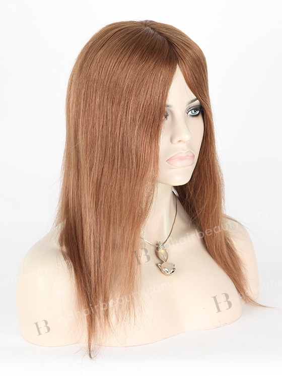 In Stock Malaysian Virgin Hair 14" Straight 9# Color Silk Top Glueless Wig GL-03029