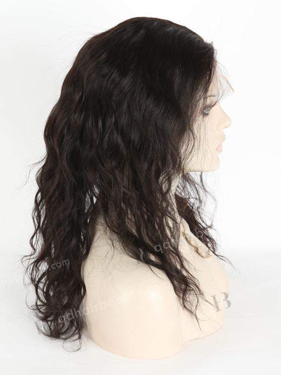 In Stock Indian Remy Hair 14" Natural Wave Natural Color Full Lace Wig FLW-01063