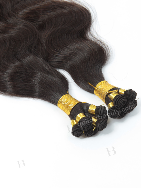In Stock Brazilian Virgin Hair 28" Natural Wave Natural Color Hand-tied Weft SHW-017