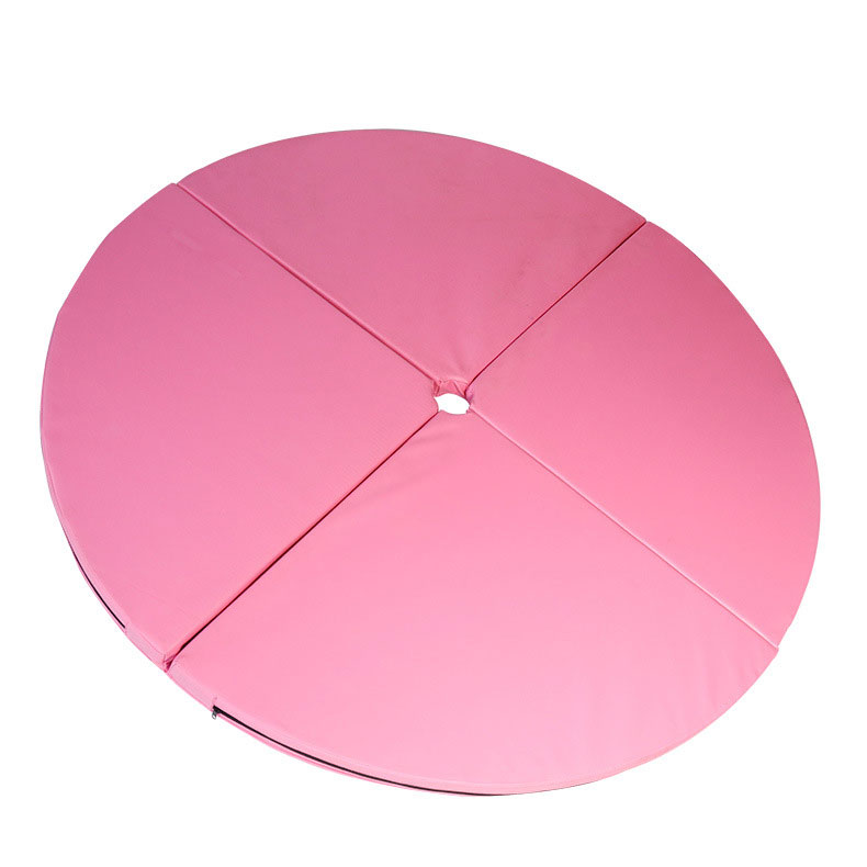 Four-folding round thickened dancing mat Pole dance protection mat training mat Pole dance mat