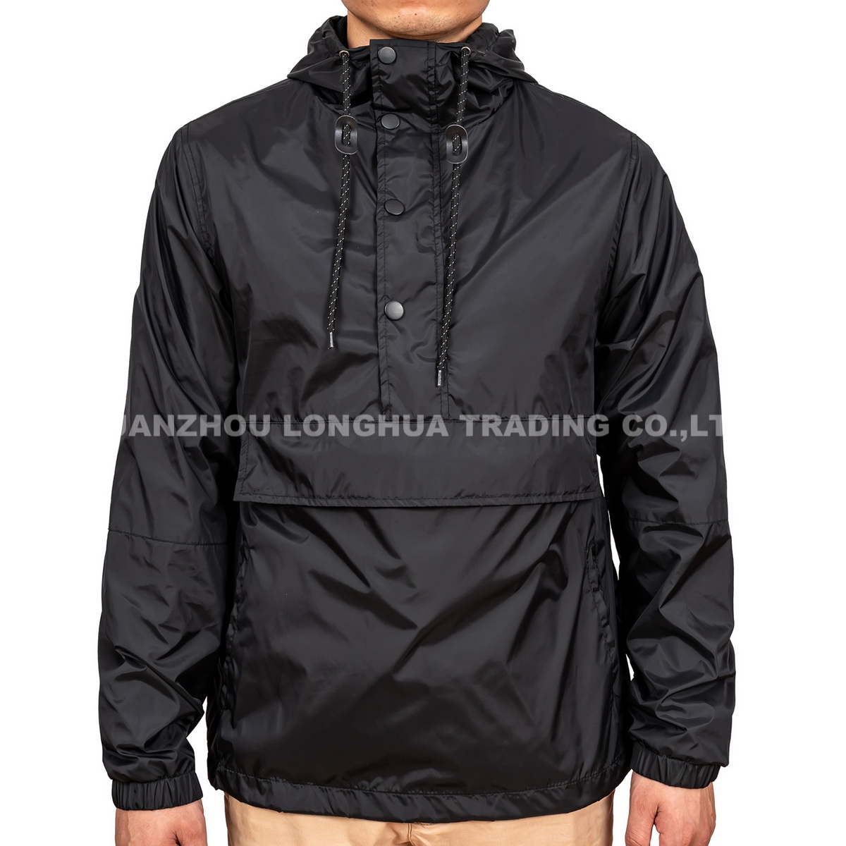 Men & Boys Jacket Windbreaker Black Apparel Fashion Clothing Outdoor Clothes